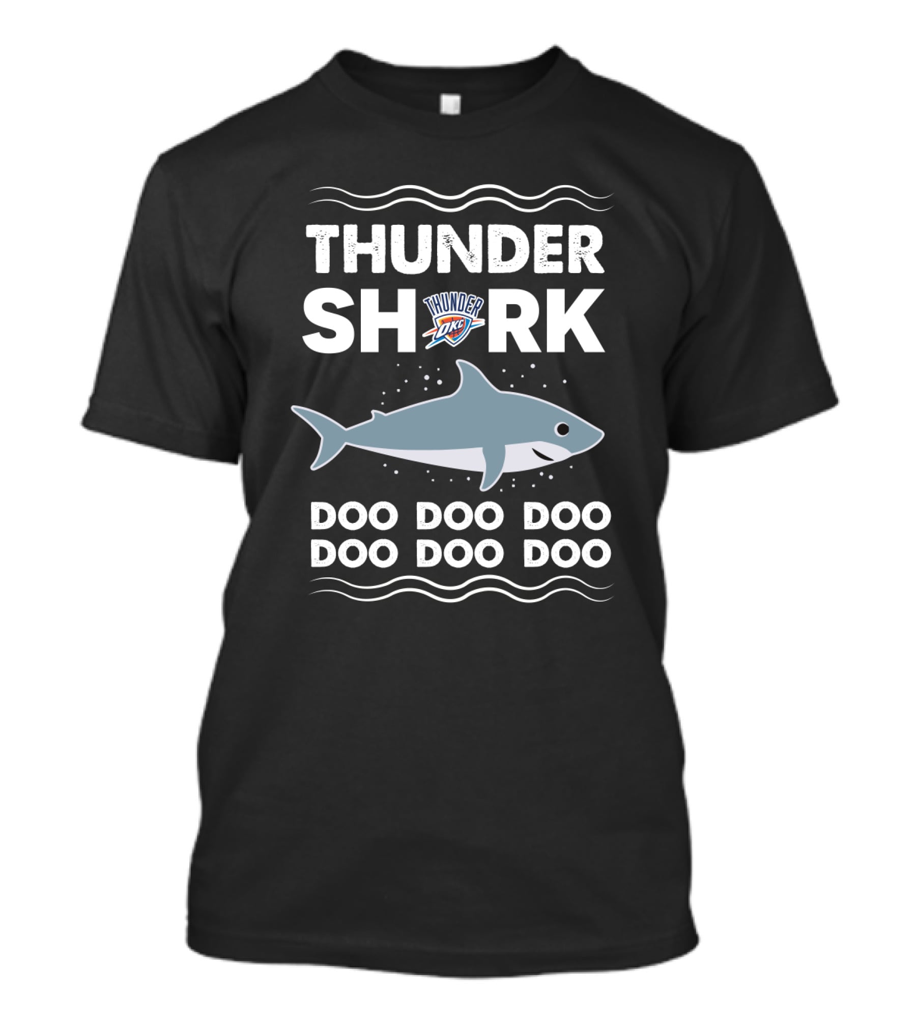 Oklahoma City Thunder Shark Doo Doo Doo Doo Doo Doo Logo T-Shirt