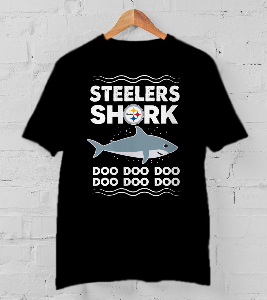 Steelers Shark Doo Doo Doo Pittsburgh Football Theme With Shark T-Shirt