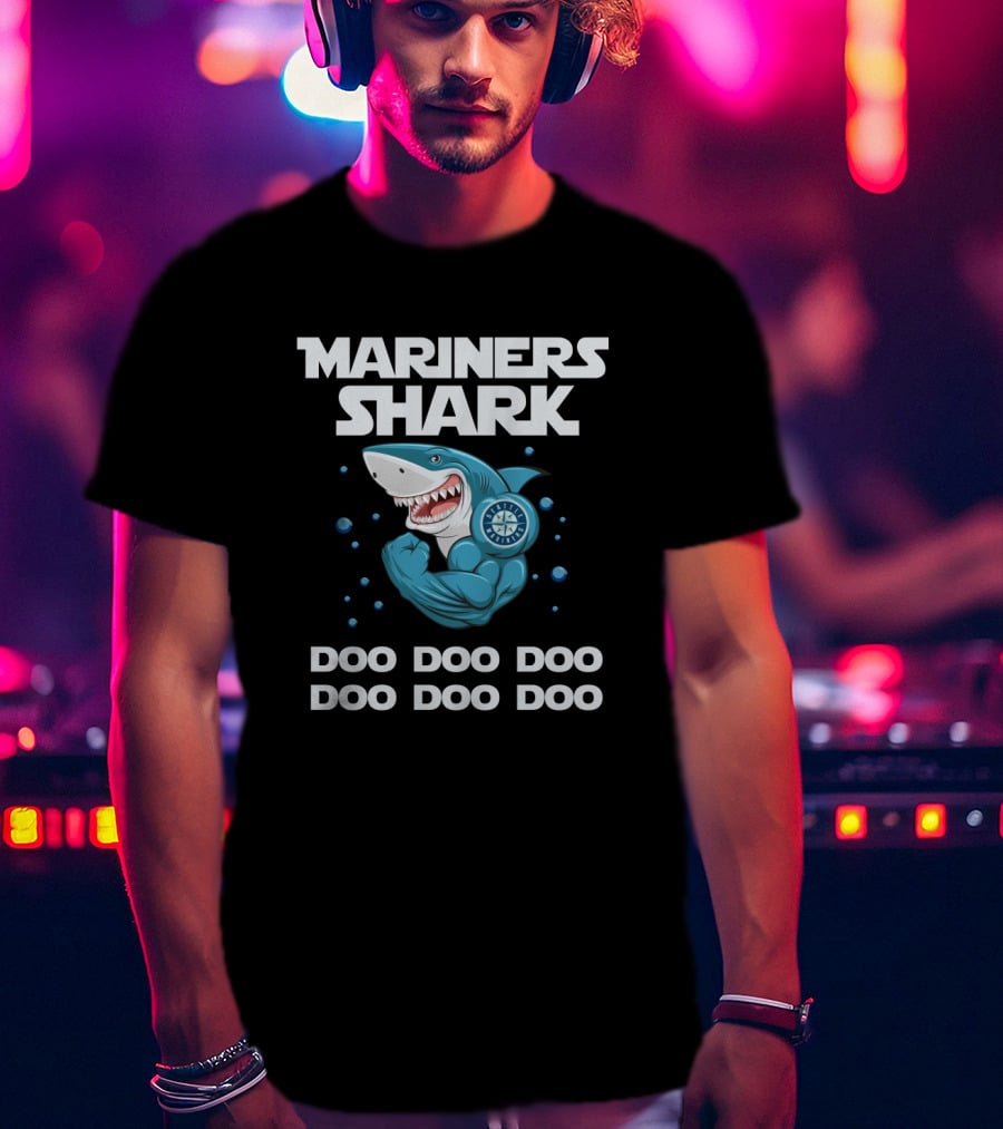 Mariners Shark Doo Doo Doo Catchy Nautical Seattle Baseball T-Shirt