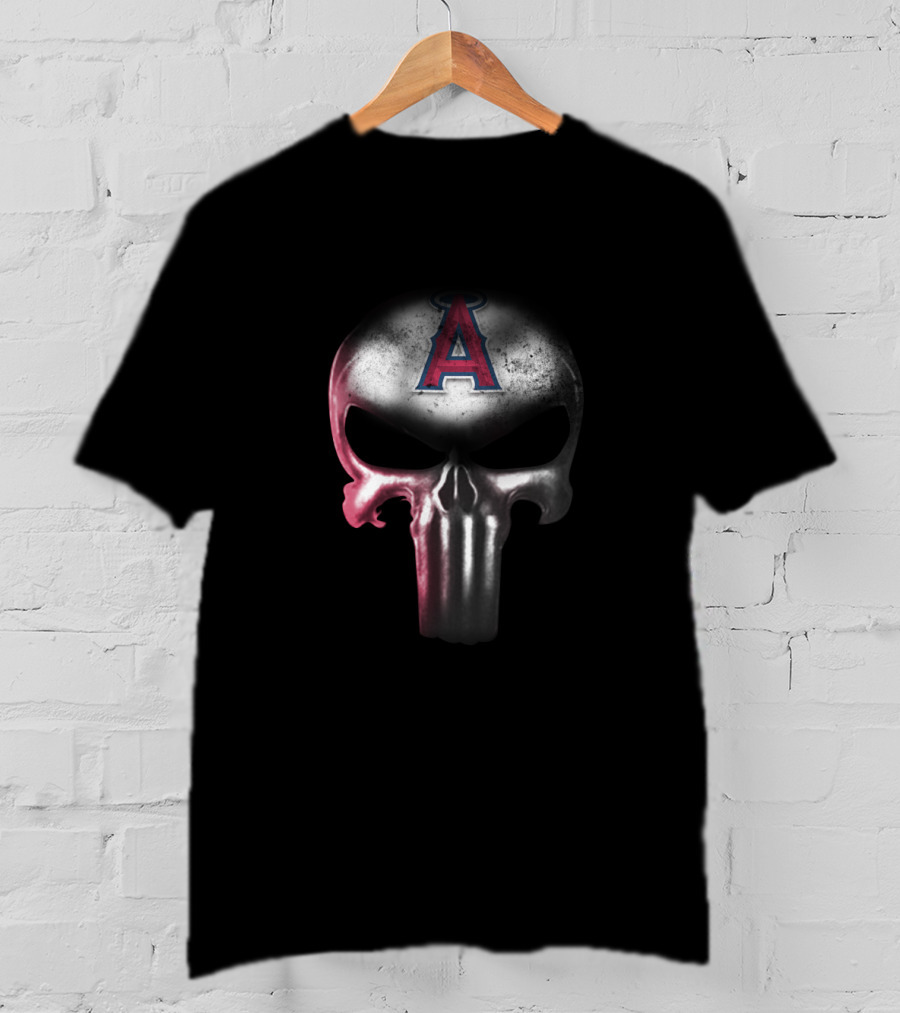 The Punisher Skull Los Angeles Angels Iconic Fans T-Shirt