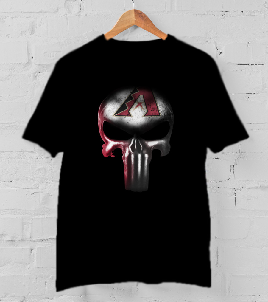 Arizona Diamondbacks Fans Punisher Skull T-Shirt