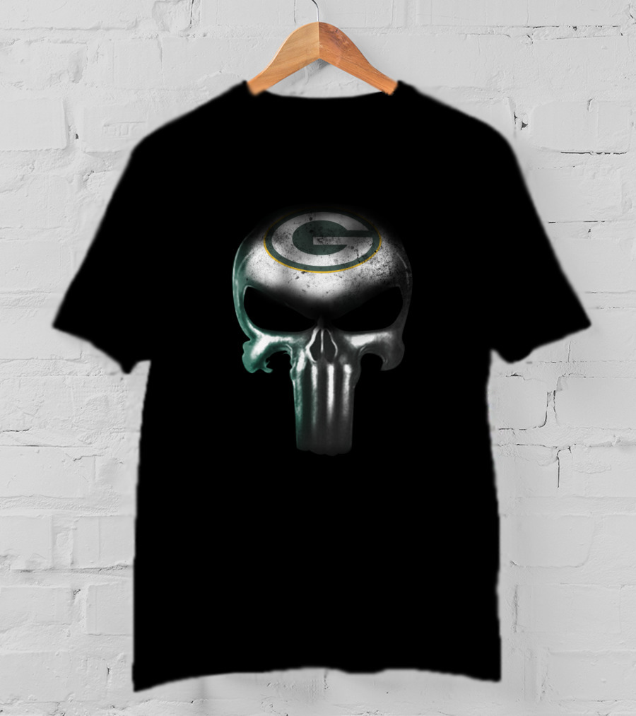 Green Bay Packers Punisher Skull Logo For Dedicated Fans T-Shirt