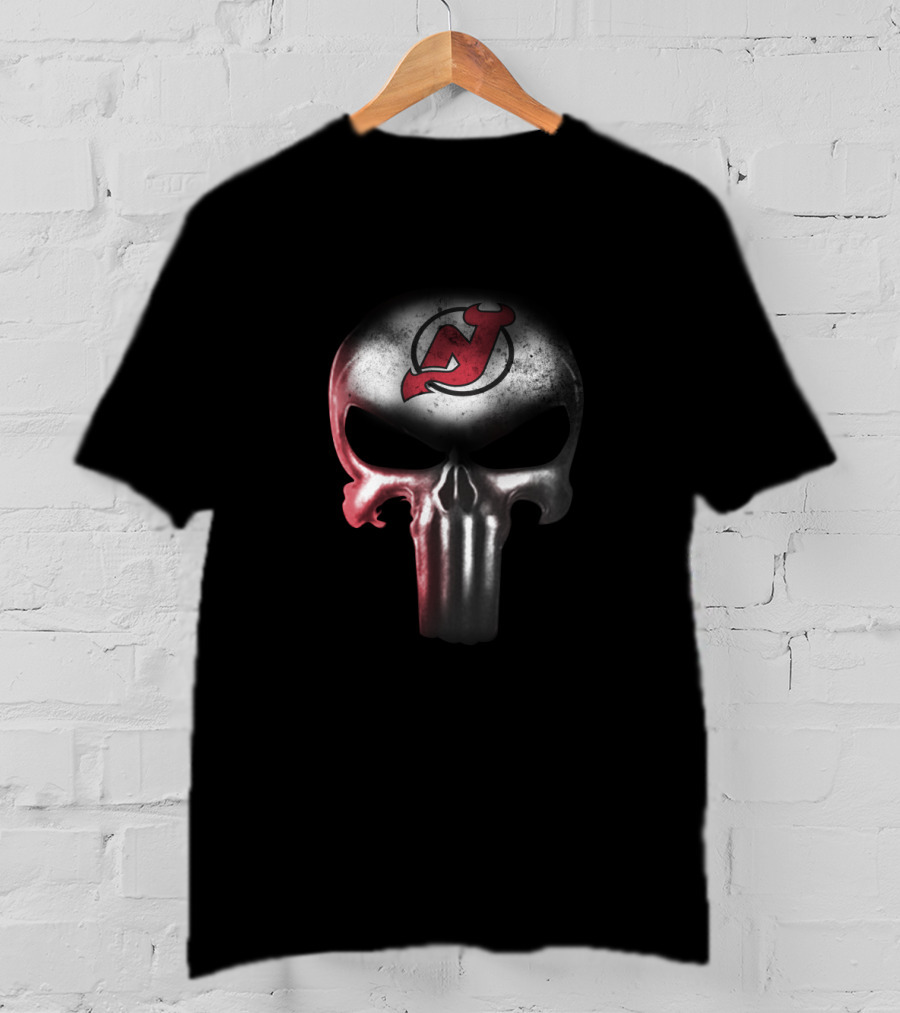 New Jersey Devils Fans Punisher Skull T-Shirt
