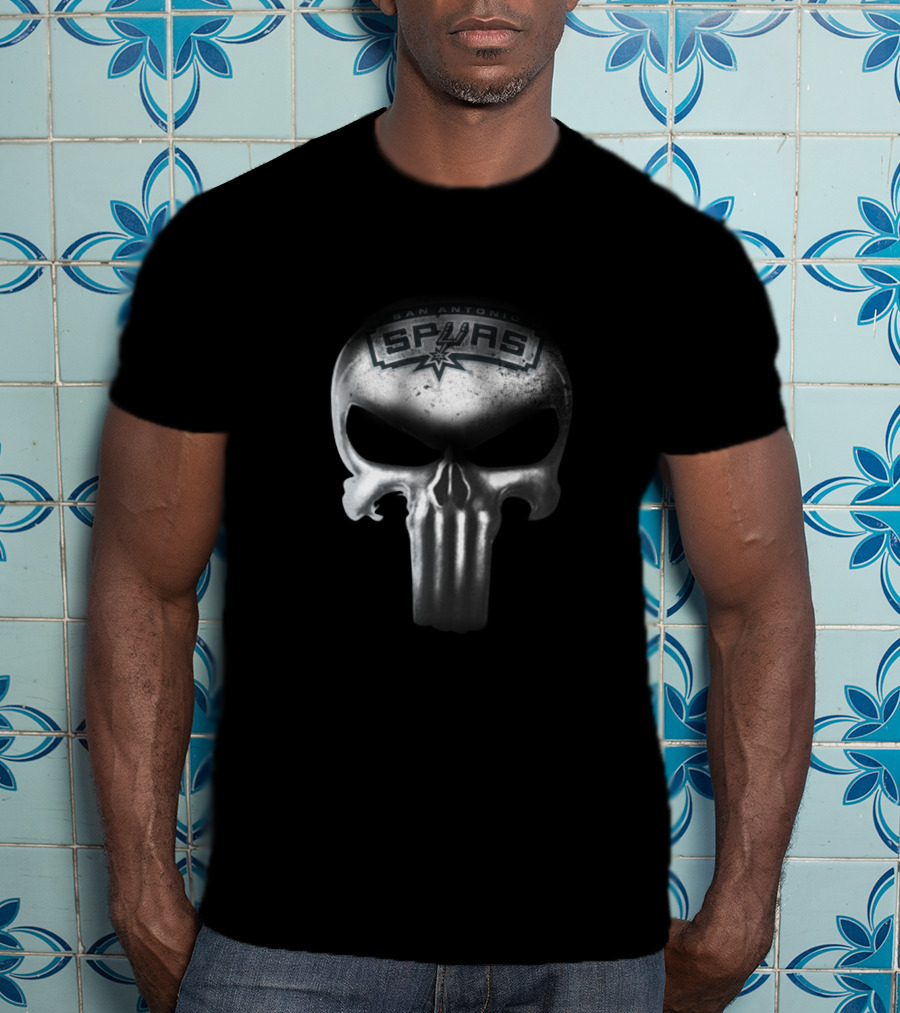 San Antonio Spurs The Punisher Skull Logo Fandom Essentials T-Shirt