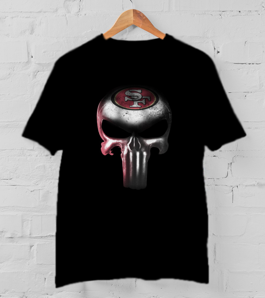 San Francisco 49ers Punisher Skull Fans T-Shirt