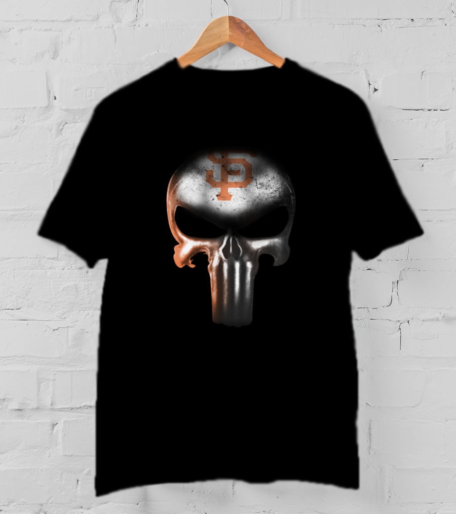 San Francisco Giants Fans The Punisher Skull MLB T-Shirt