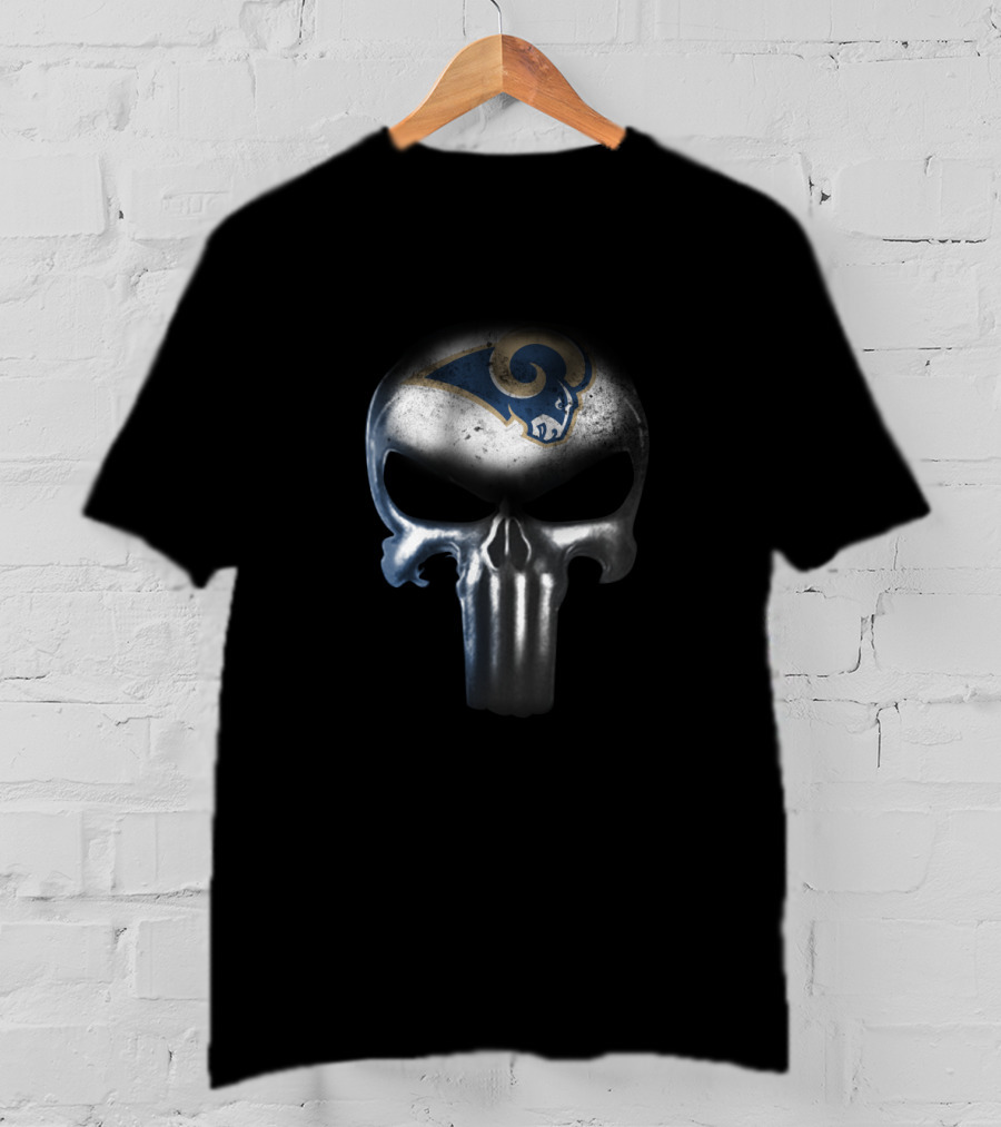 Los Angeles Rams Punisher Skull Fan T-Shirt