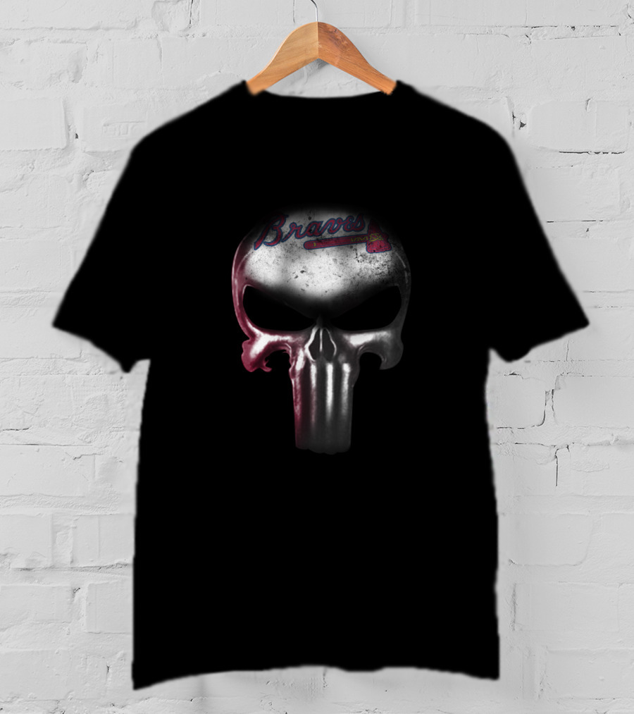 Braves Punisher Skull Atlanta Braves Fans T-Shirt