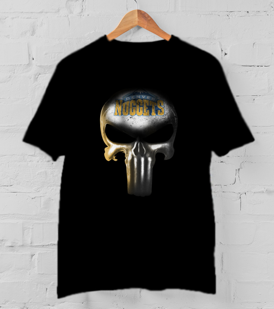 Denver Nuggets Punisher Skull Crossover For Fans T-Shirt