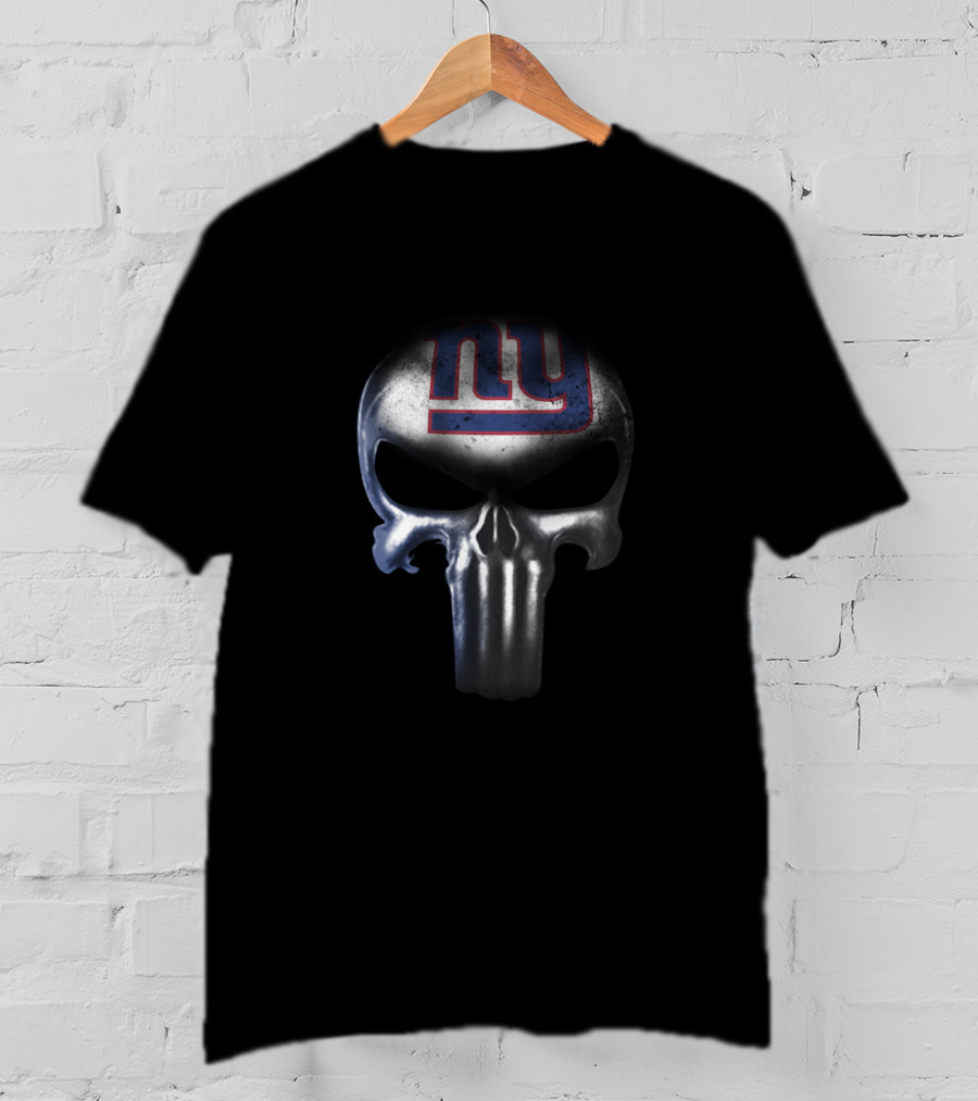 New York Giants Punisher Skull Fan Merchandise T-Shirt
