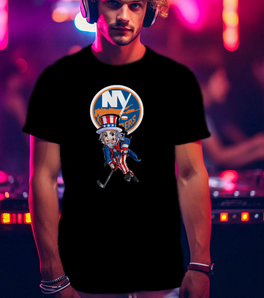 Ny Islanders Uncle Sam Hockey 4Th July T-Shirt