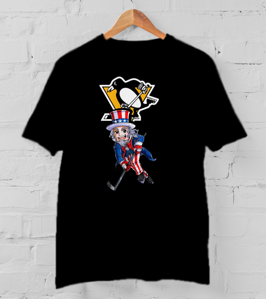 Uncle Sam Pittsburgh Penguins 4Th Of July Hockey Fans T-Shirt