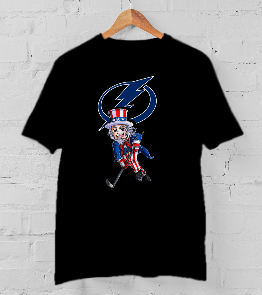 Tampa Bay Lightning Uncle Sam Hockey 4Th Of July T-Shirt