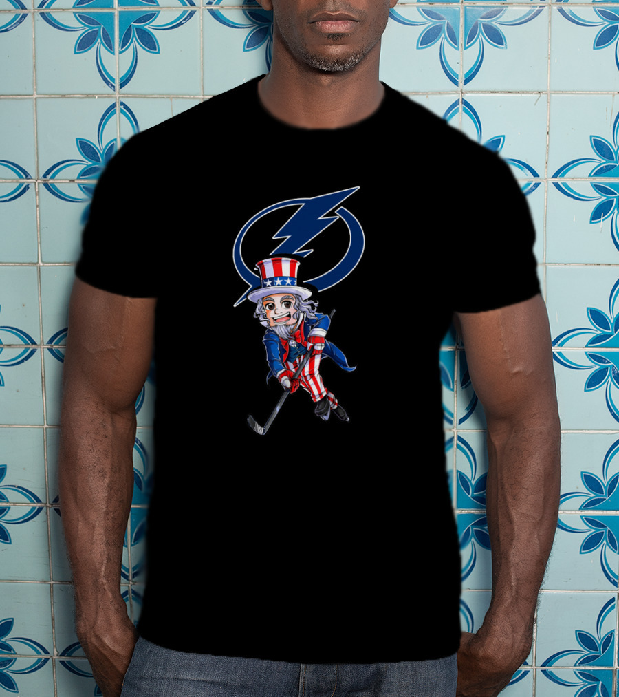 Tampa Bay Lightning Uncle Sam Hockey 4Th Of July T-Shirt
