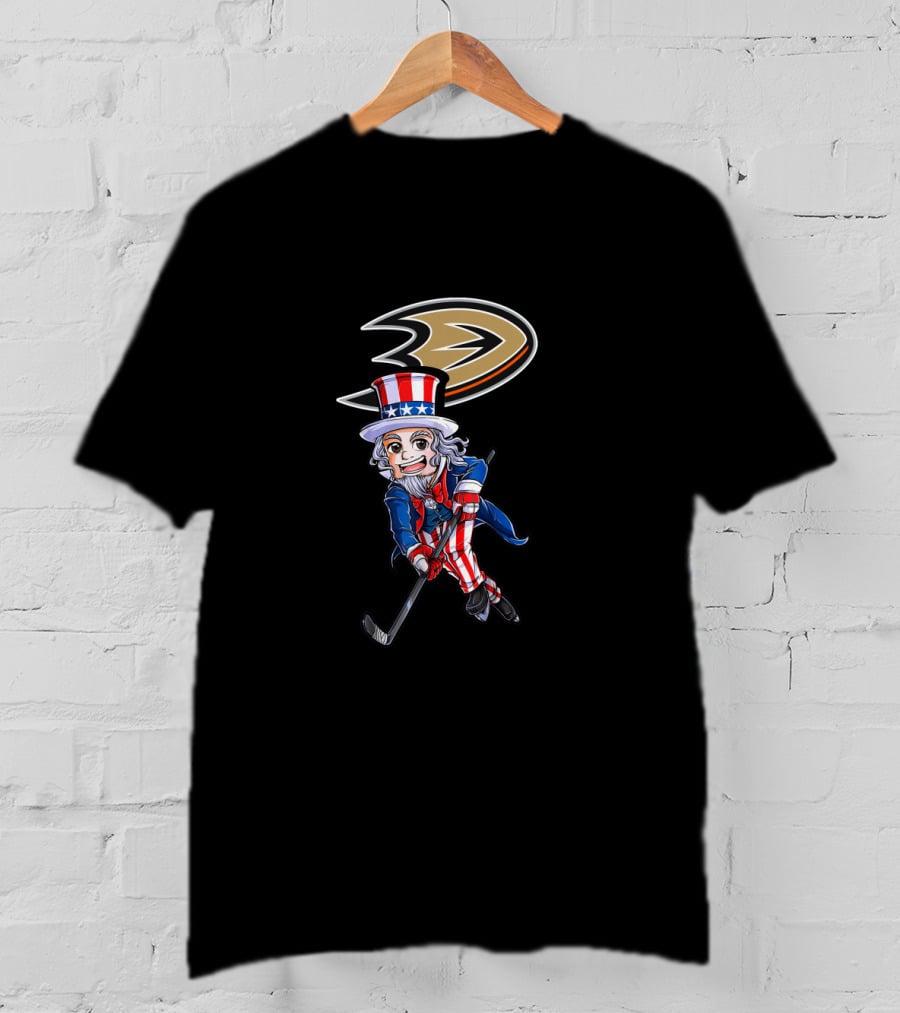 Uncle Sam Hockey Anaheim Ducks 4Th Of July Fan Gear T-Shirt