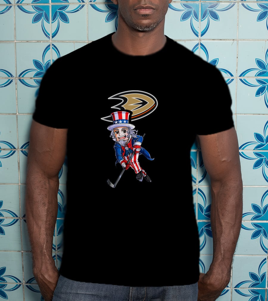 Uncle Sam Hockey Anaheim Ducks 4Th Of July Fan Gear T-Shirt