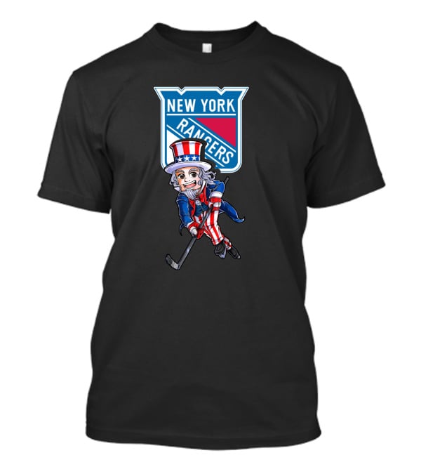 Uncle Sam New York Rangers Hockey 4Th Of July Celebration T-Shirt