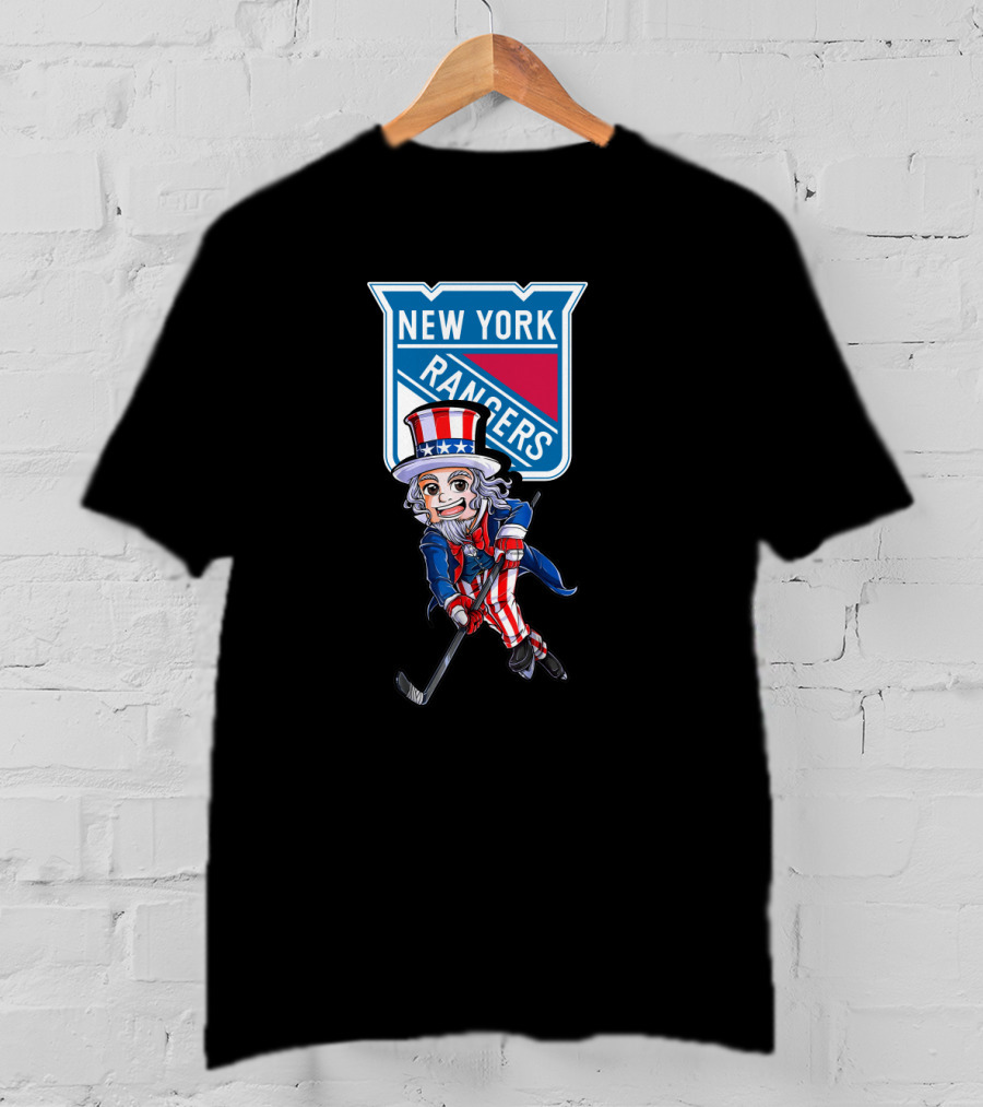Uncle Sam New York Rangers Hockey 4Th Of July Celebration T-Shirt