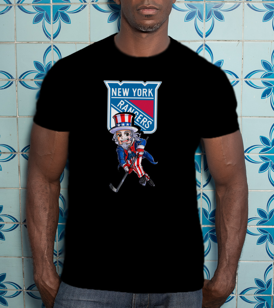 Uncle Sam New York Rangers Hockey 4Th Of July Celebration T-Shirt