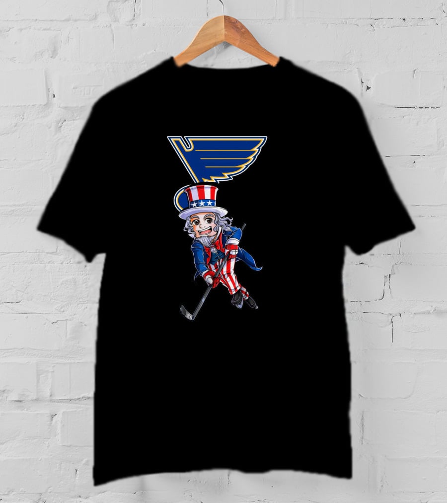 St. Louis Blues Uncle Sam Hockey 4Th Of July T-Shirt
