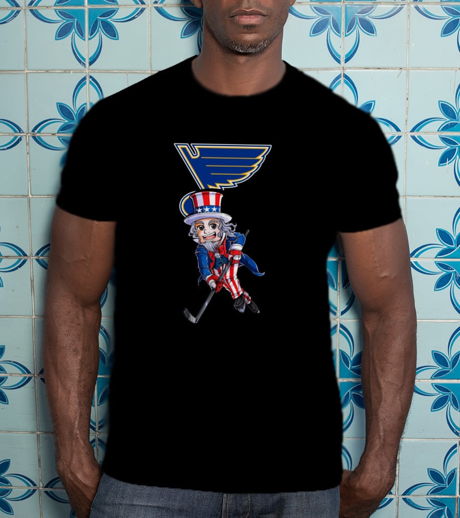 St. Louis Blues Uncle Sam Hockey 4Th Of July T-Shirt