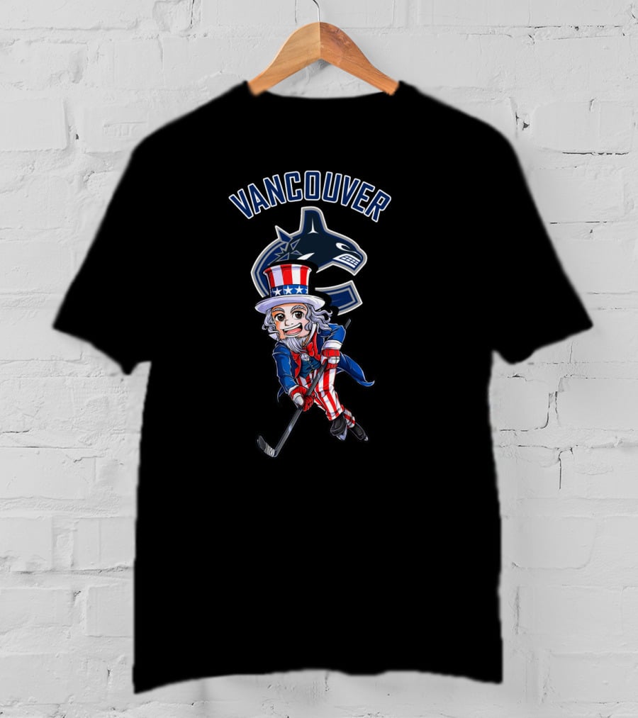 Vancouver Canucks Uncle Sam Hockey 4Th Of July T-Shirt