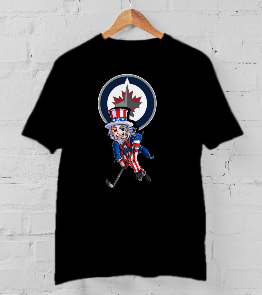 Uncle Sam Hockey Winnipeg Jets Fans 4Th Of July T-Shirt
