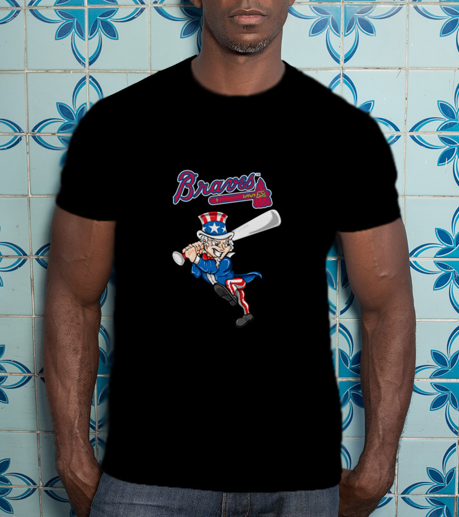 Braves Uncle Sam Patriotic 4Th Of July Baseball T-Shirt