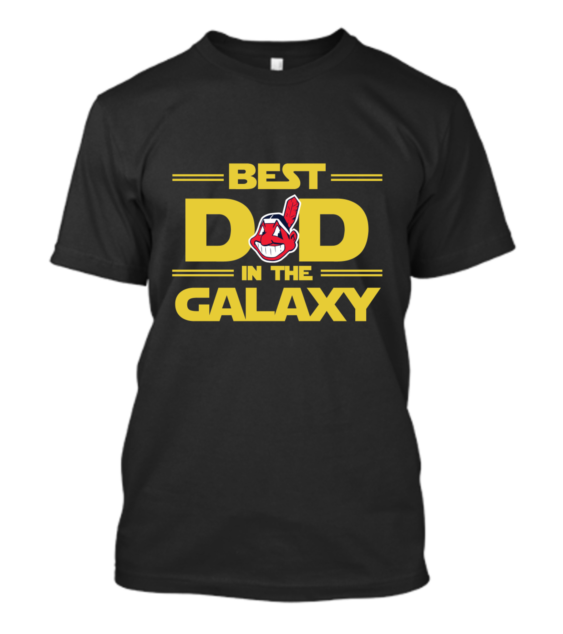 Best Dad In The Galaxy Cle Indians Red Chief Wahoo T-Shirt