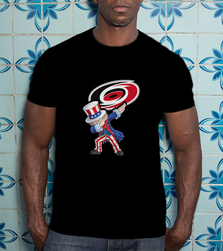 Uncle Sam Dabbing Carolina Hurricanes July 4Th Celebration T-Shirt