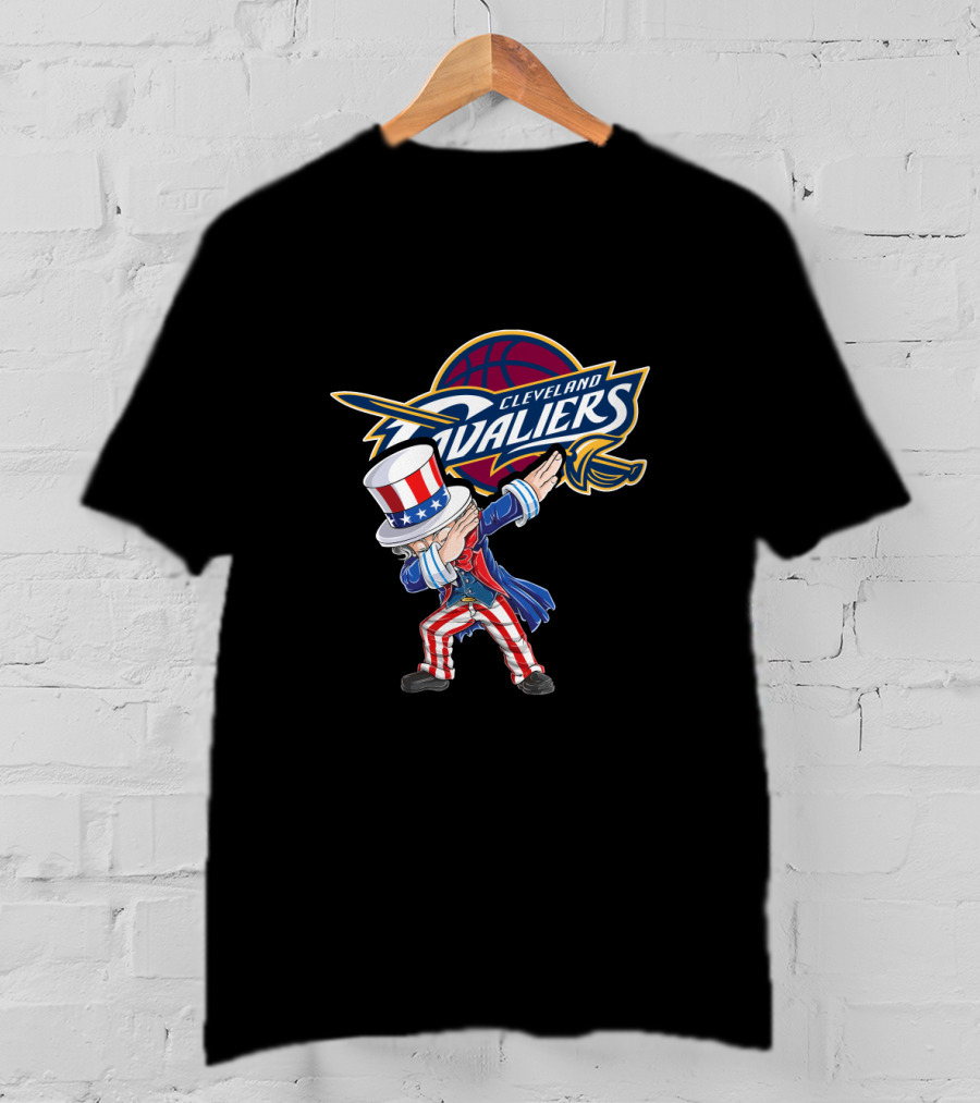 Cleveland Cavaliers Uncle Sam Dabbing 4Th July Basketball Celebration T-Shirt