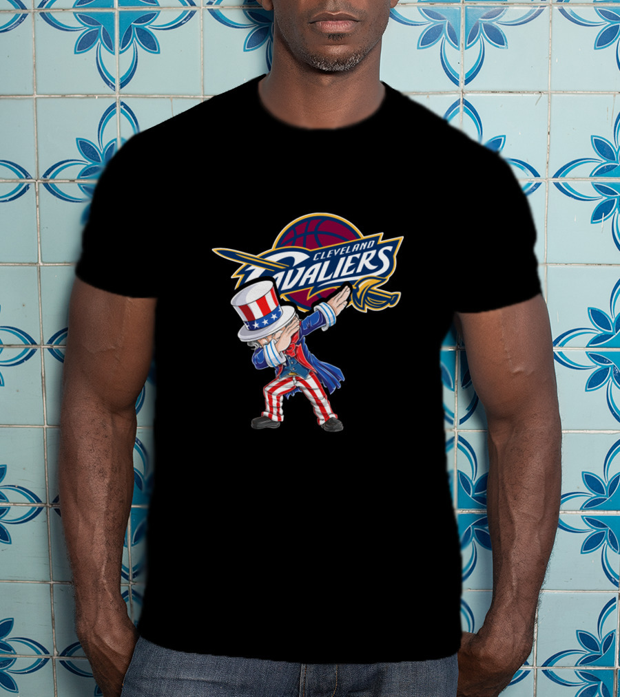 Cleveland Cavaliers Uncle Sam Dabbing 4Th July Basketball Celebration T-Shirt