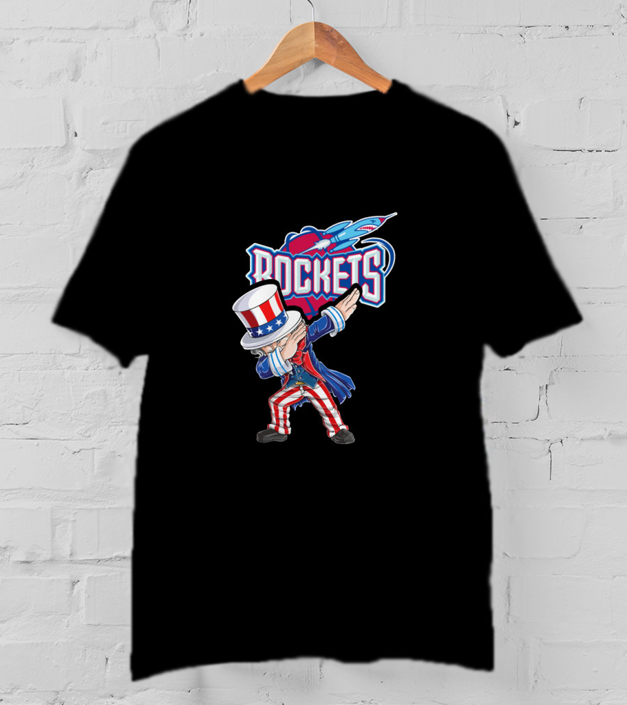 Uncle Sam Dabbing Rockets Patriotic 4Th Of July Celebration T-Shirt