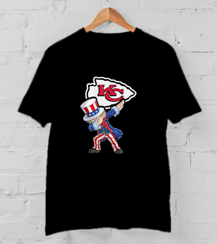 Uncle Sam Dabbing Kansas City Chiefs 4Th Of July T-Shirt