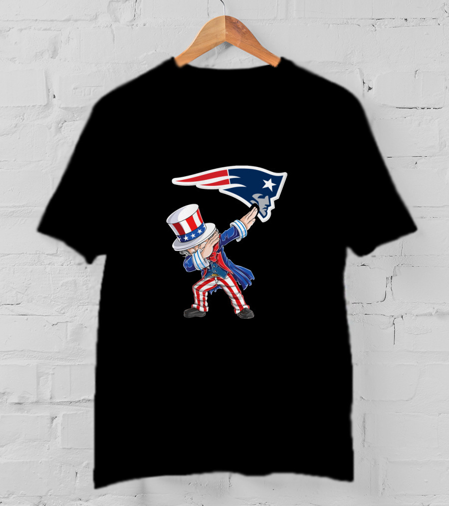 Uncle Sam Dabbing With New England Patriots For 4Th Of July T-Shirt