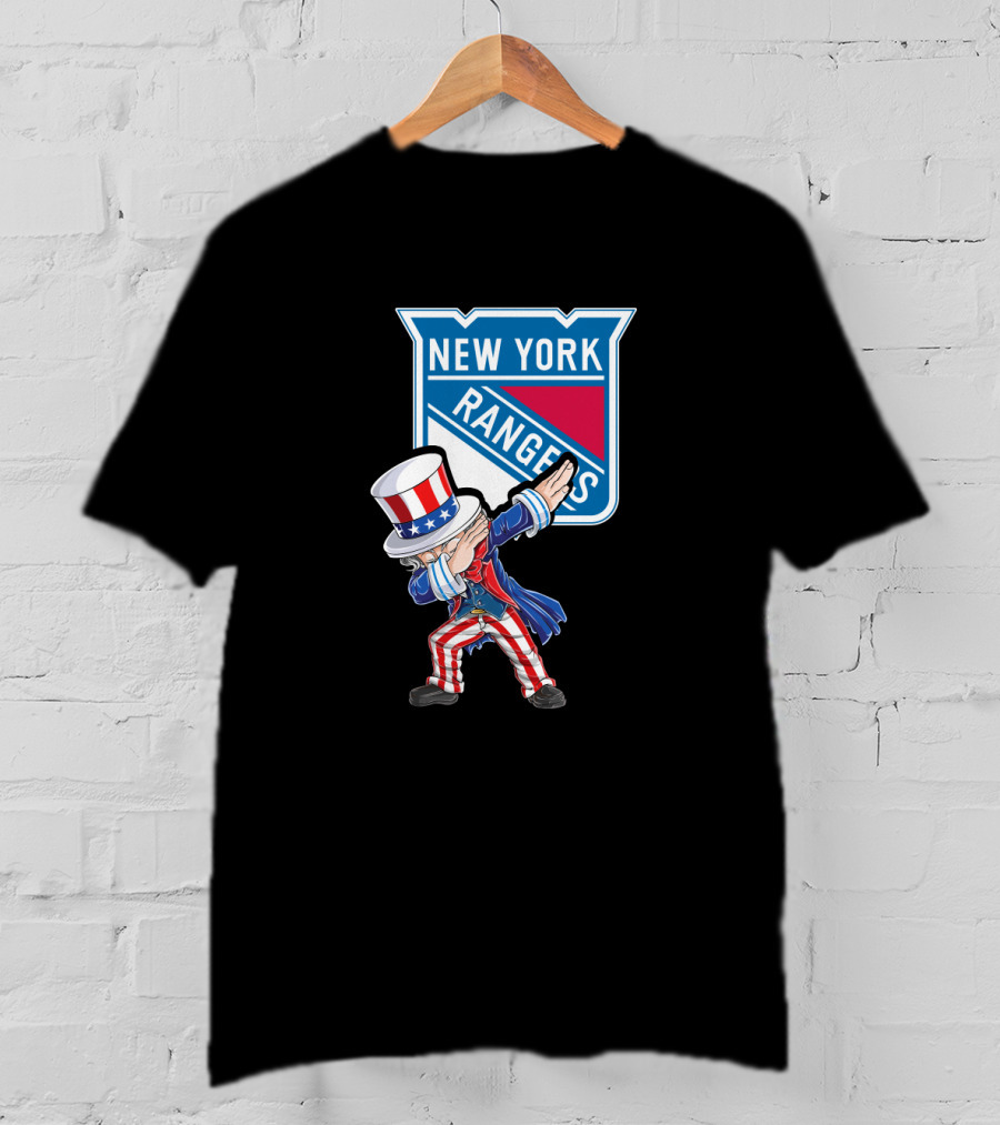 Uncle Sam Dabbing New York Rangers Fourth Of July Celebration T-Shirt