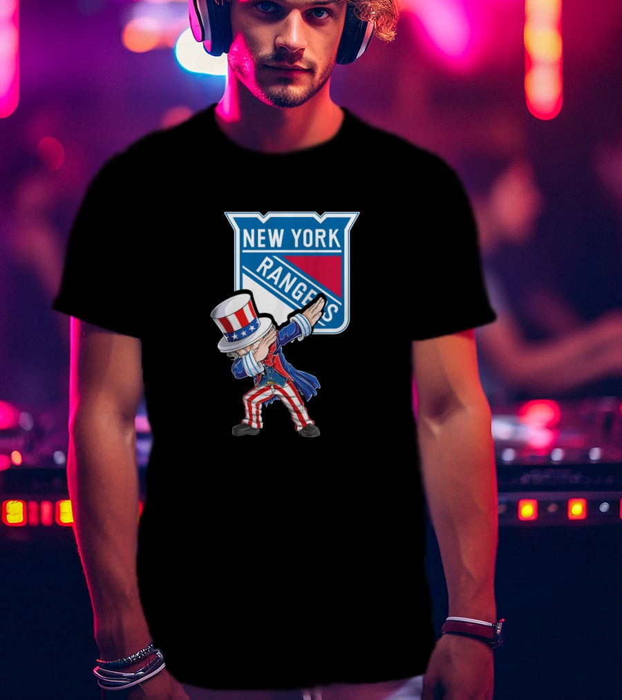 Uncle Sam Dabbing New York Rangers Fourth Of July Celebration T-Shirt