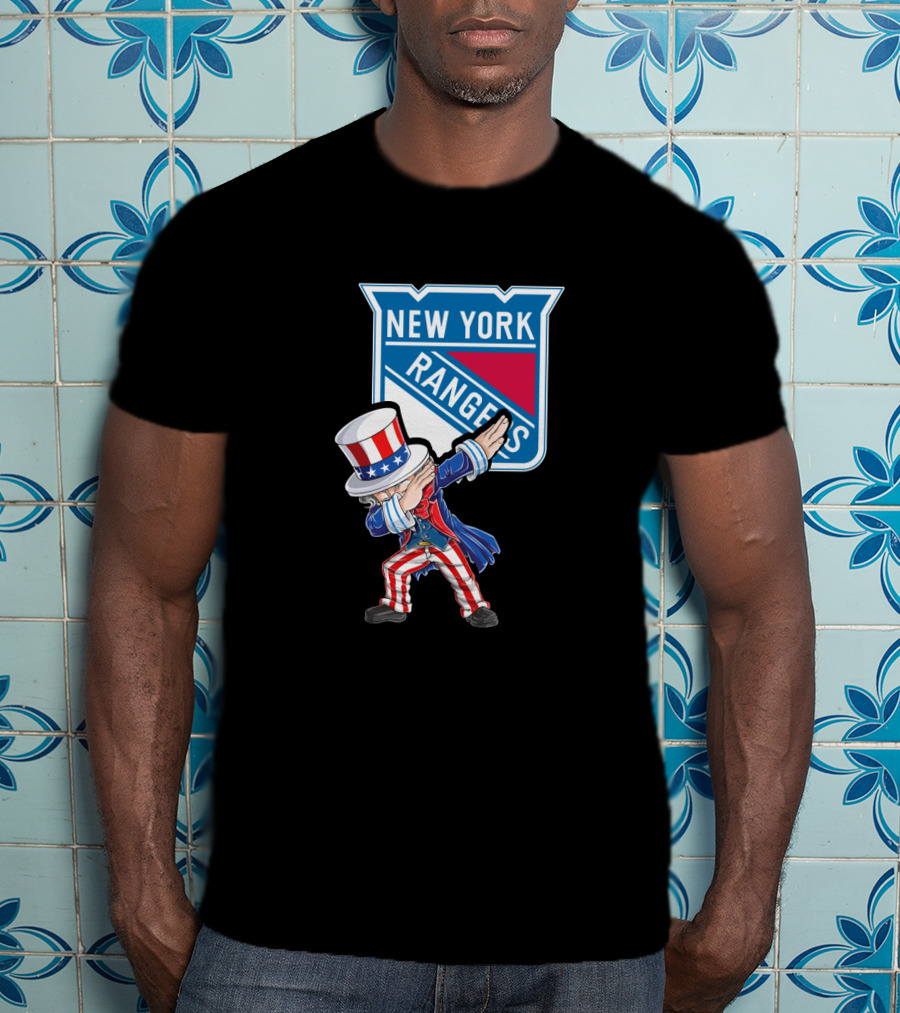 Uncle Sam Dabbing New York Rangers Fourth Of July Celebration T-Shirt