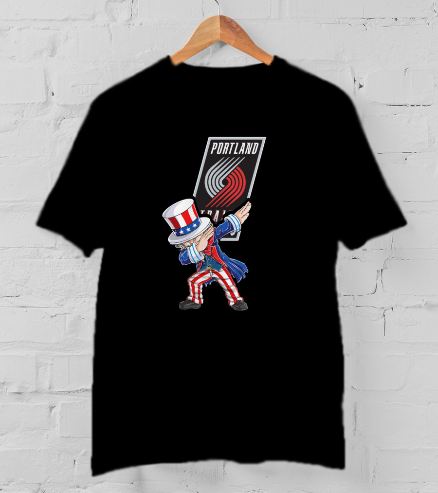 Portland Trail Blazers Uncle Sam Dabbing For 4Th Of July T-Shirt