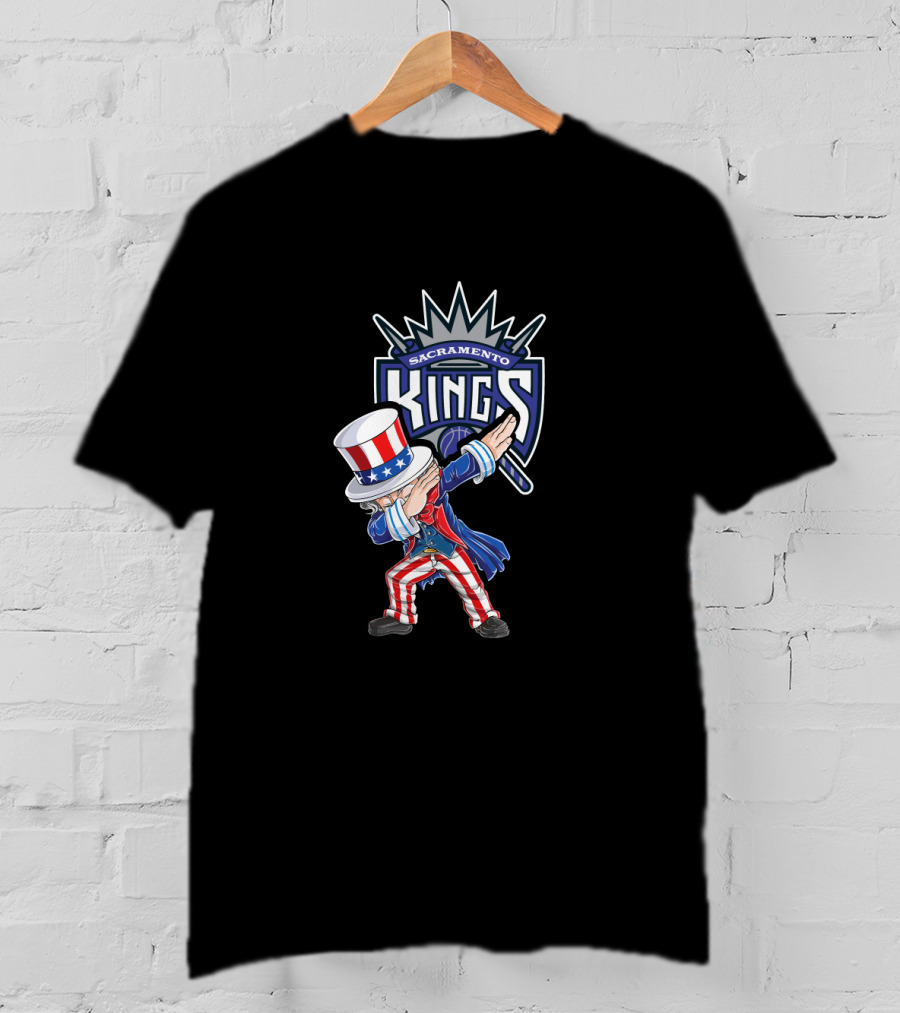 Uncle Sam Dabbing Sacramento Kings July 4Th Celebration T-Shirt
