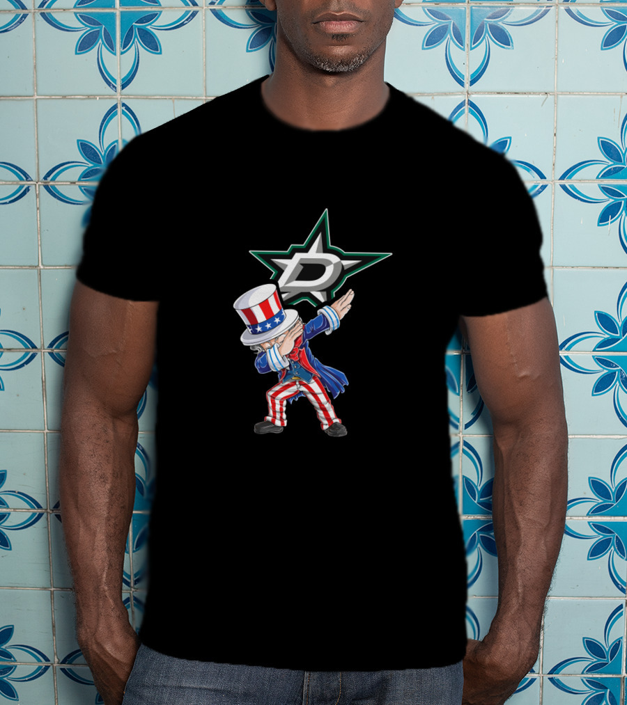Uncle Sam Dabbing 4Th July Dallas Stars T-Shirt