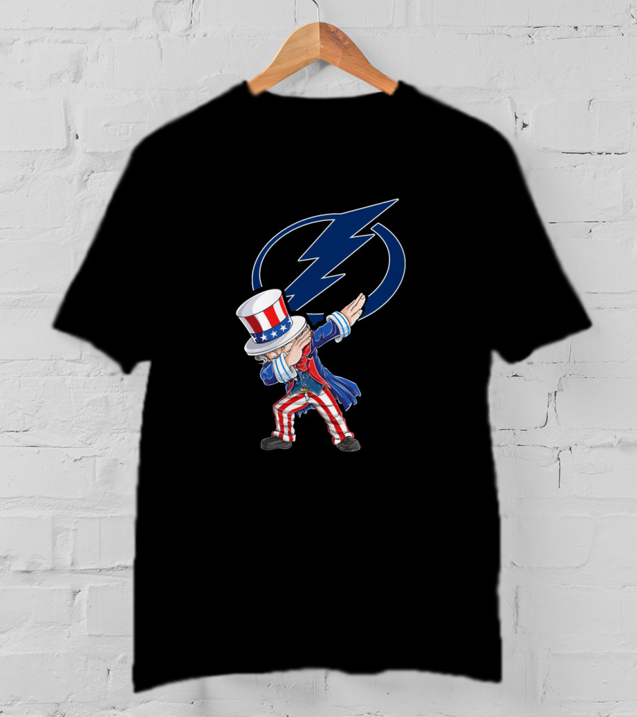 Uncle Sam Dabbing Tampa Bay Lightning For 4Th Of July T-Shirt