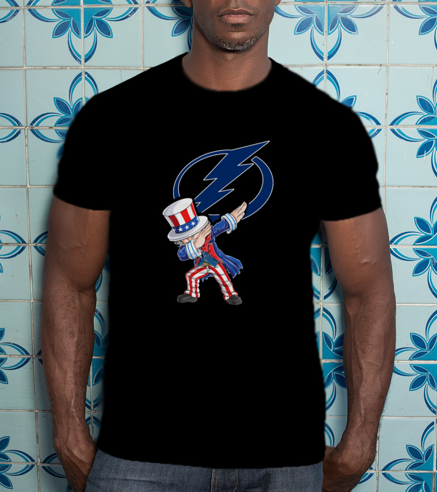 Uncle Sam Dabbing Tampa Bay Lightning For 4Th Of July T-Shirt