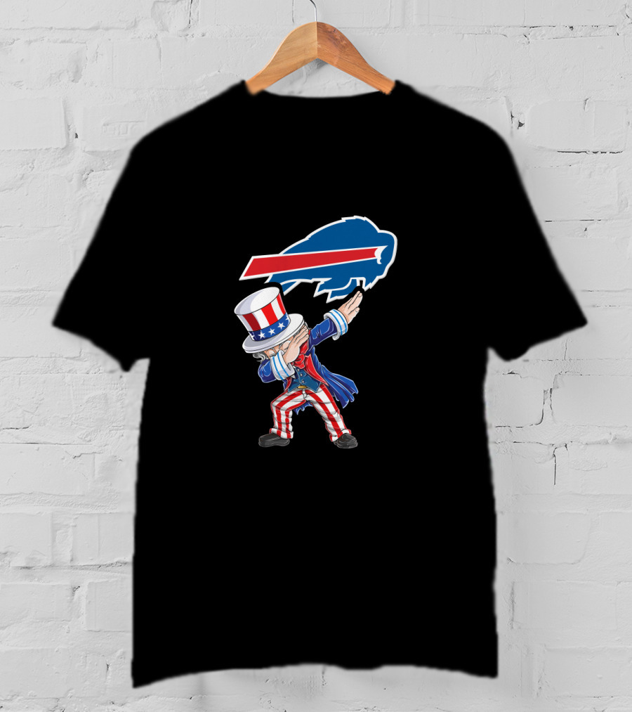 Uncle Sam Dabbing With Buffalo Bills Celebrating 4Th Of July For Fans T-Shirt