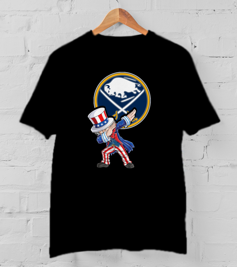 Uncle Sam Dabbing Buffalo Sabres Fans 4Th July Celebration T-Shirt