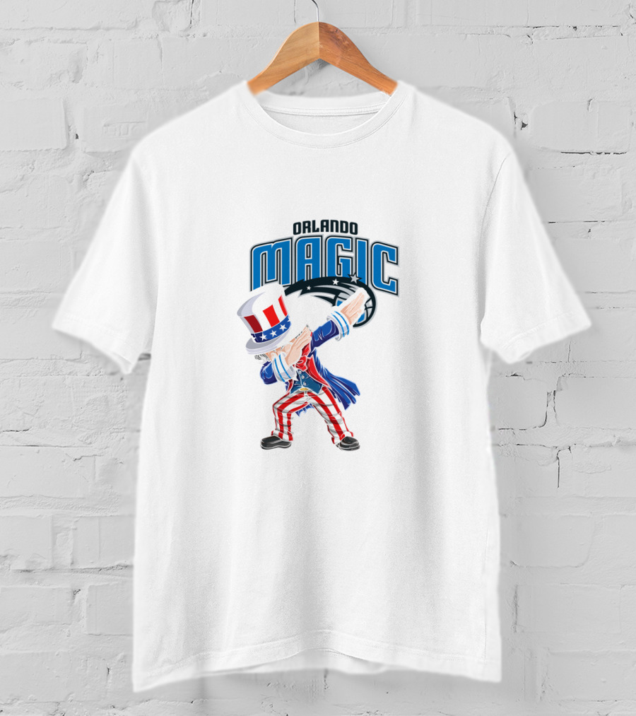 Orlando Magic Uncle Sam Dabbing 4Th July Celebration Fans T-Shirt