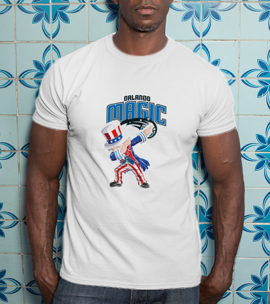 Orlando Magic Uncle Sam Dabbing 4Th July Celebration Fans T-Shirt