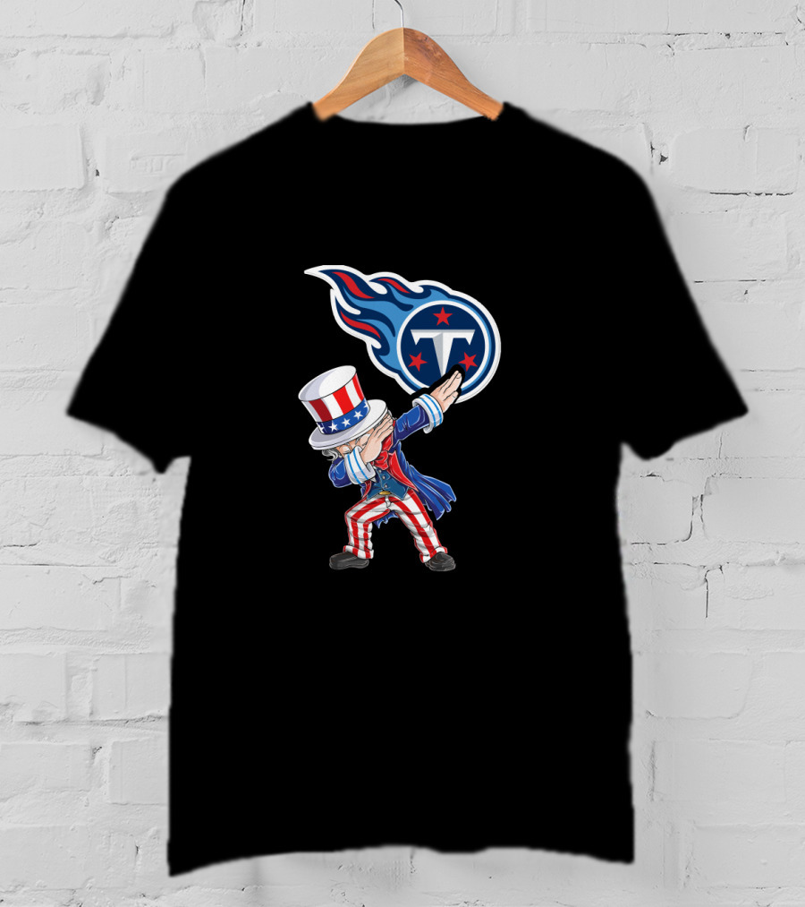 Uncle Sam Dabbing Tennessee Titans 4Th July Celebration T-Shirt