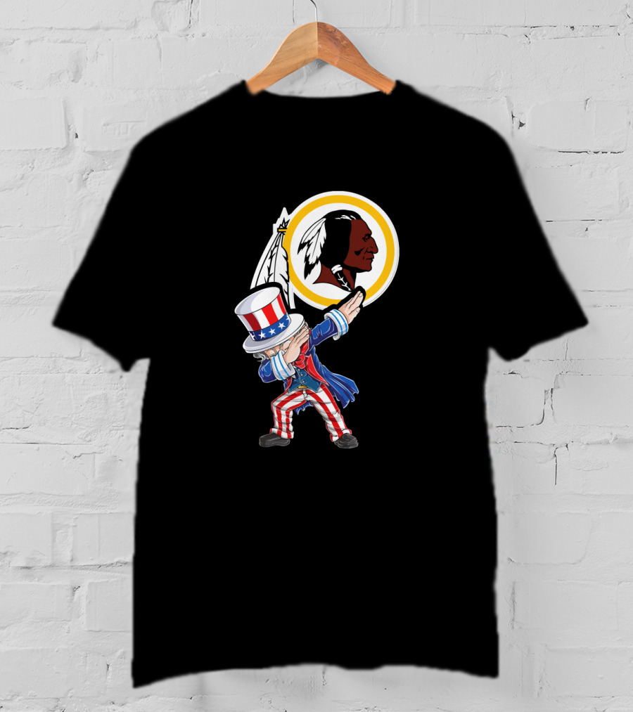 Uncle Sam Dabbing 4Th July Washington Redskins T-Shirt