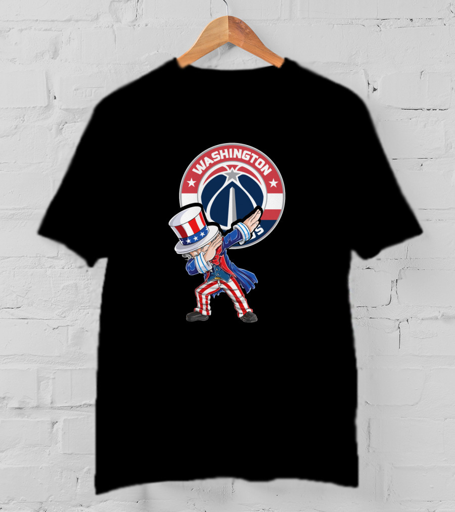 Uncle Sam Dabbing Washington Wizards 4Th July Celebration Iconic Symbol T-Shirt